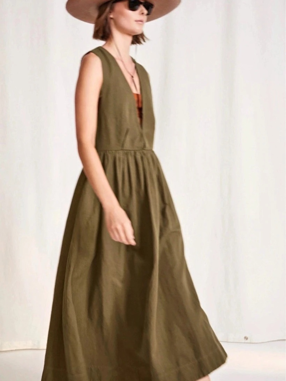 Apiece Apart Olive Maxi Dress Size Small